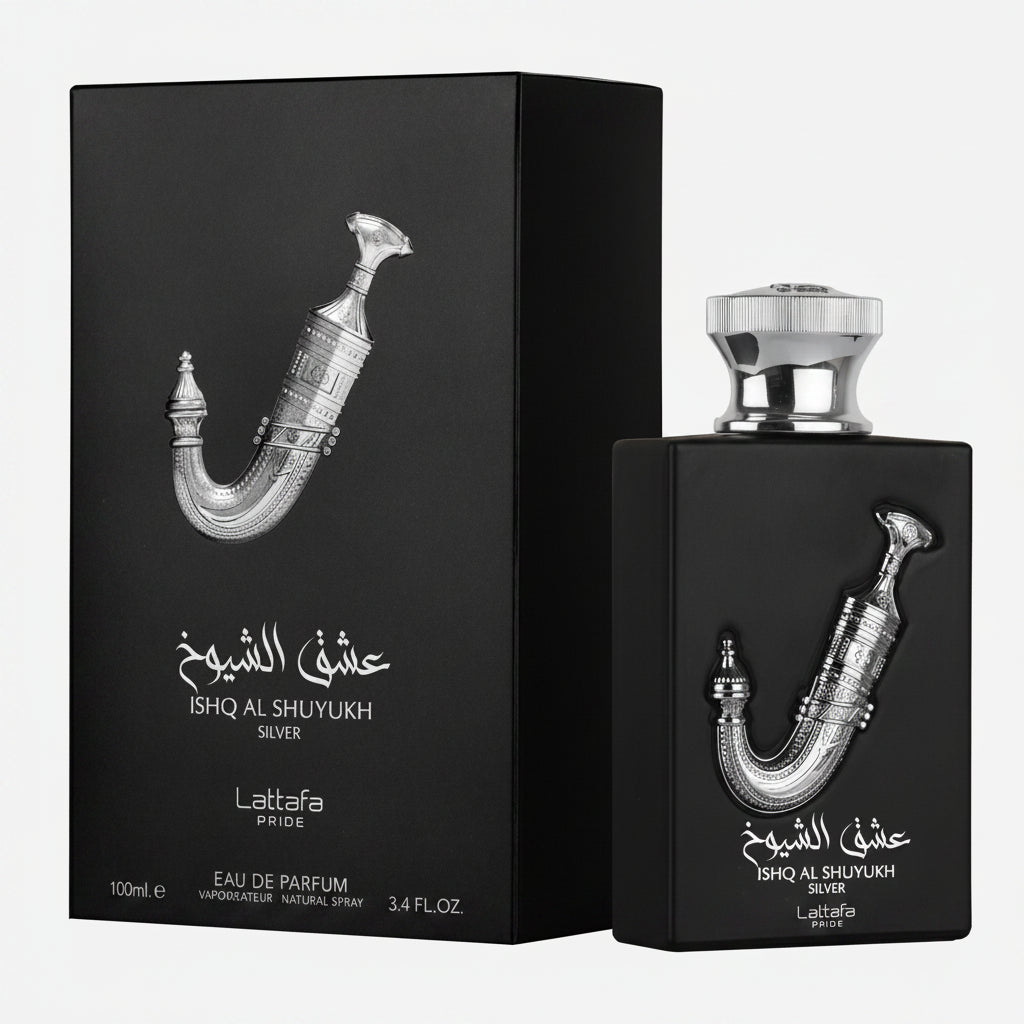 ISHQ AL SHUYUKH SILVER MEN EDP - 100 ml (3.4 oz) By Lattafa