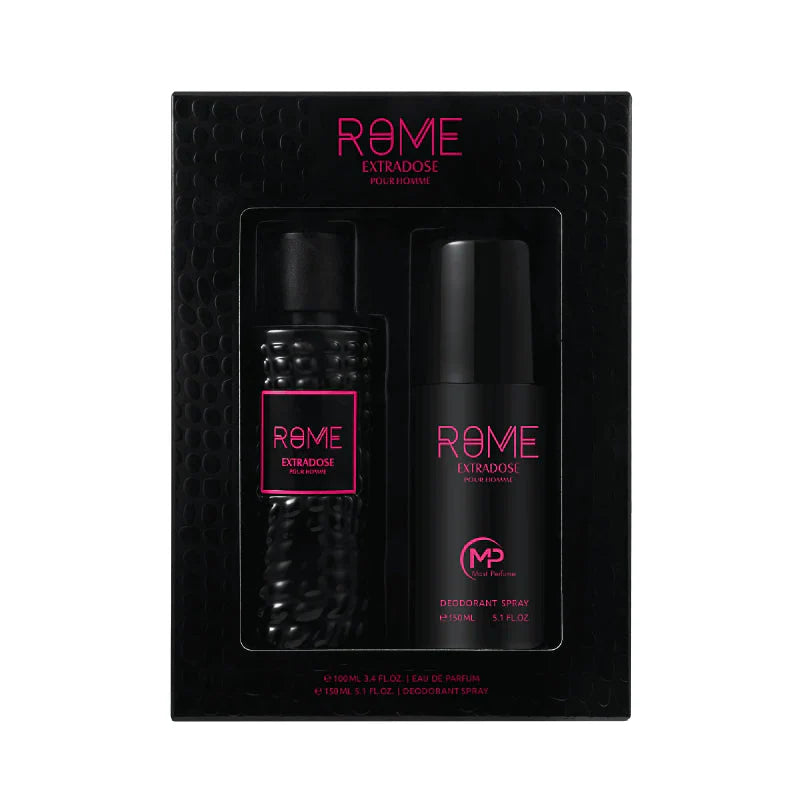 2 PIECE SET ROME EXTRADOSE MEN EDP - 3.4OZ + 5.0 OZ Deo BY BHARARA