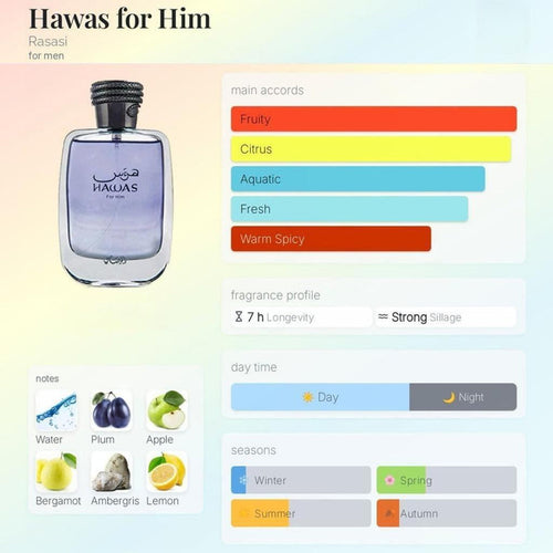 HAWAS FOR HIM RASASI EAU DE PARFUM 100 ml