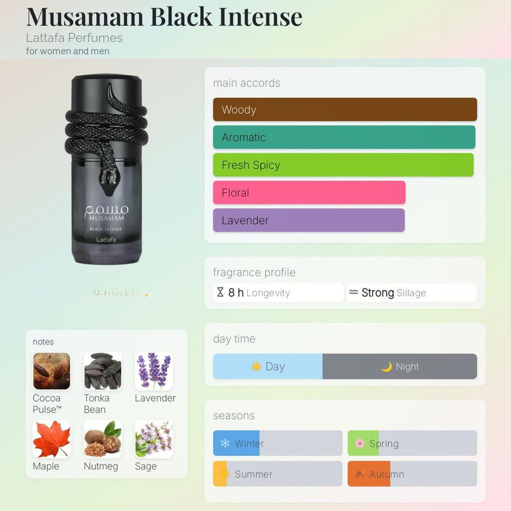 MUSAMAN BLACK INTENSE EDP 100ML By LATTAFA